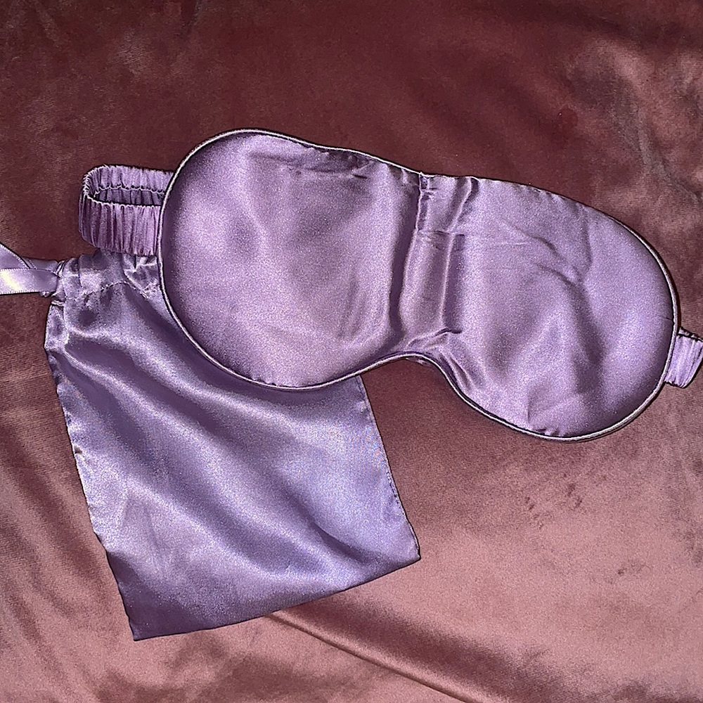 NEVER USED Silk Sleep Mask and Bag